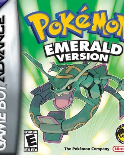 Pokémon Emerald Version ROM — ROM para GBA — Screenshot da capa