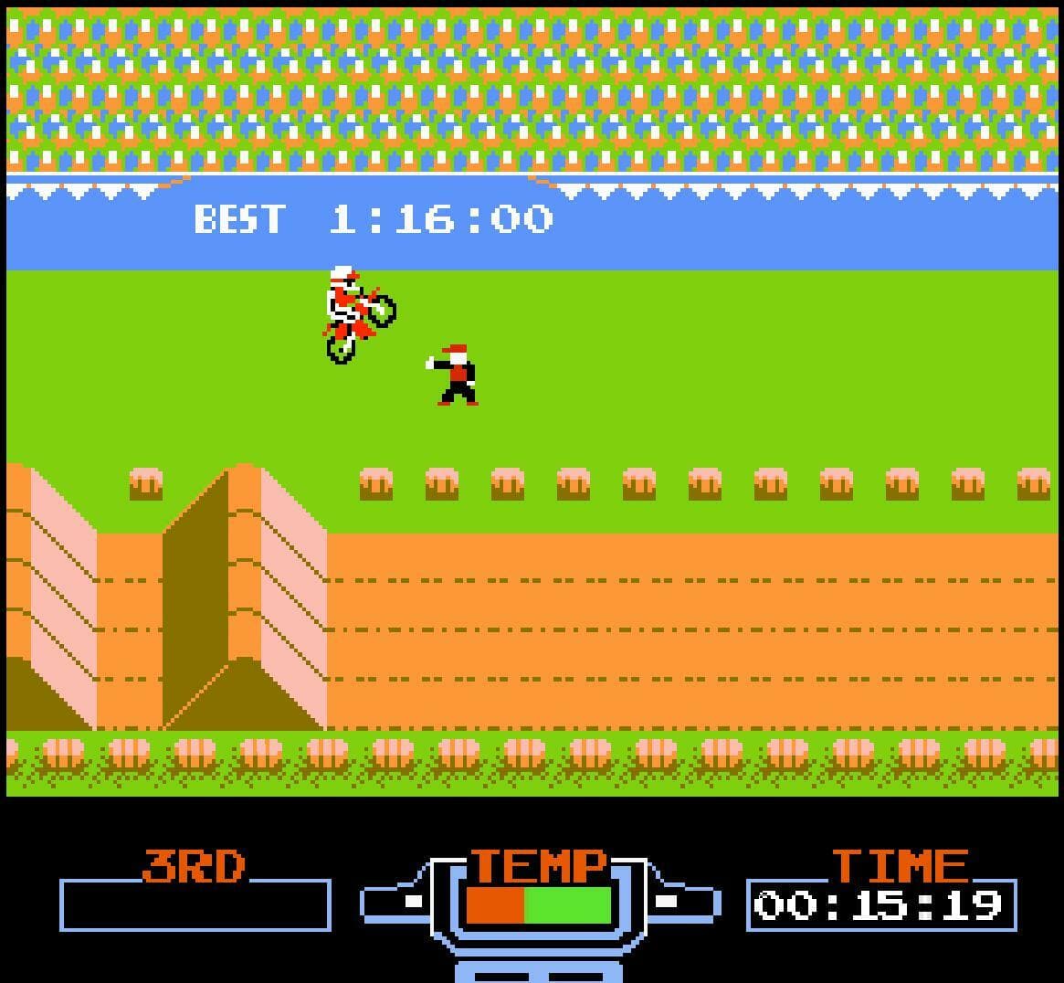 nemul-nes-to-games Excitebike JU .nes Gameplay Screenshot 2