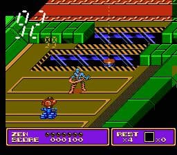 zen-intergalactic-ninja-eu-us-1993-action-platform-nes ROM Gameplay Screenshot 1
