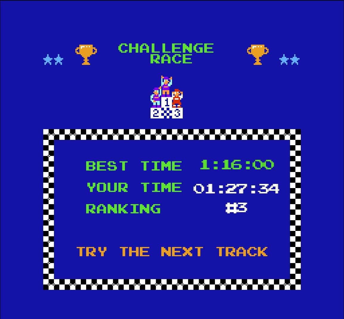 nemul-nes-to-games Excitebike JU .nes Gameplay Screenshot 1