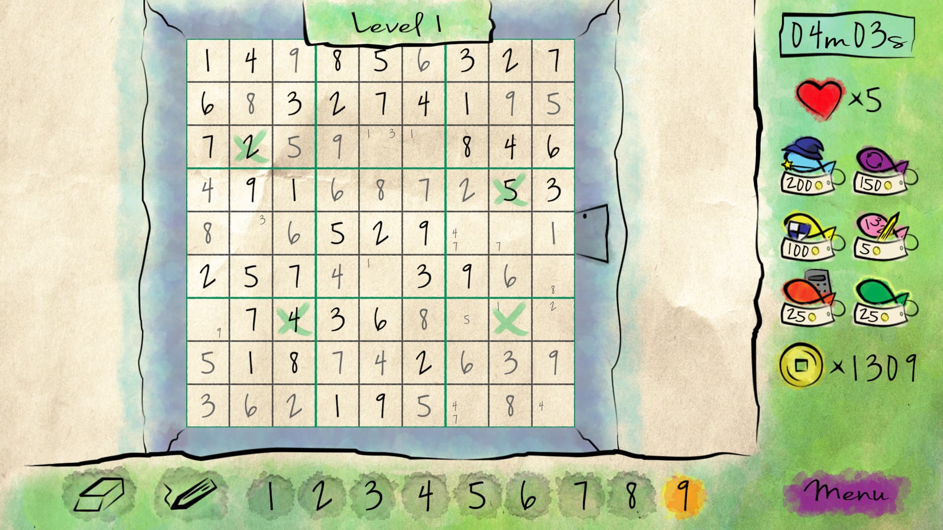 Sudoku Gameplay Screenshot 2
