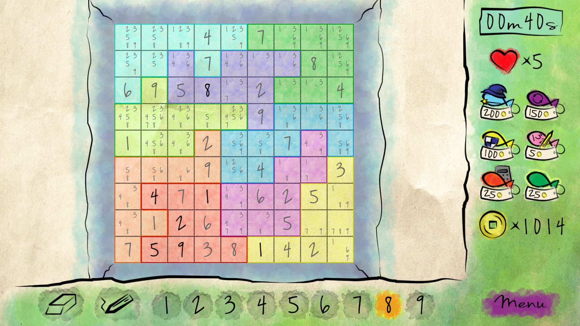 Sudoku Gameplay Screenshot 3