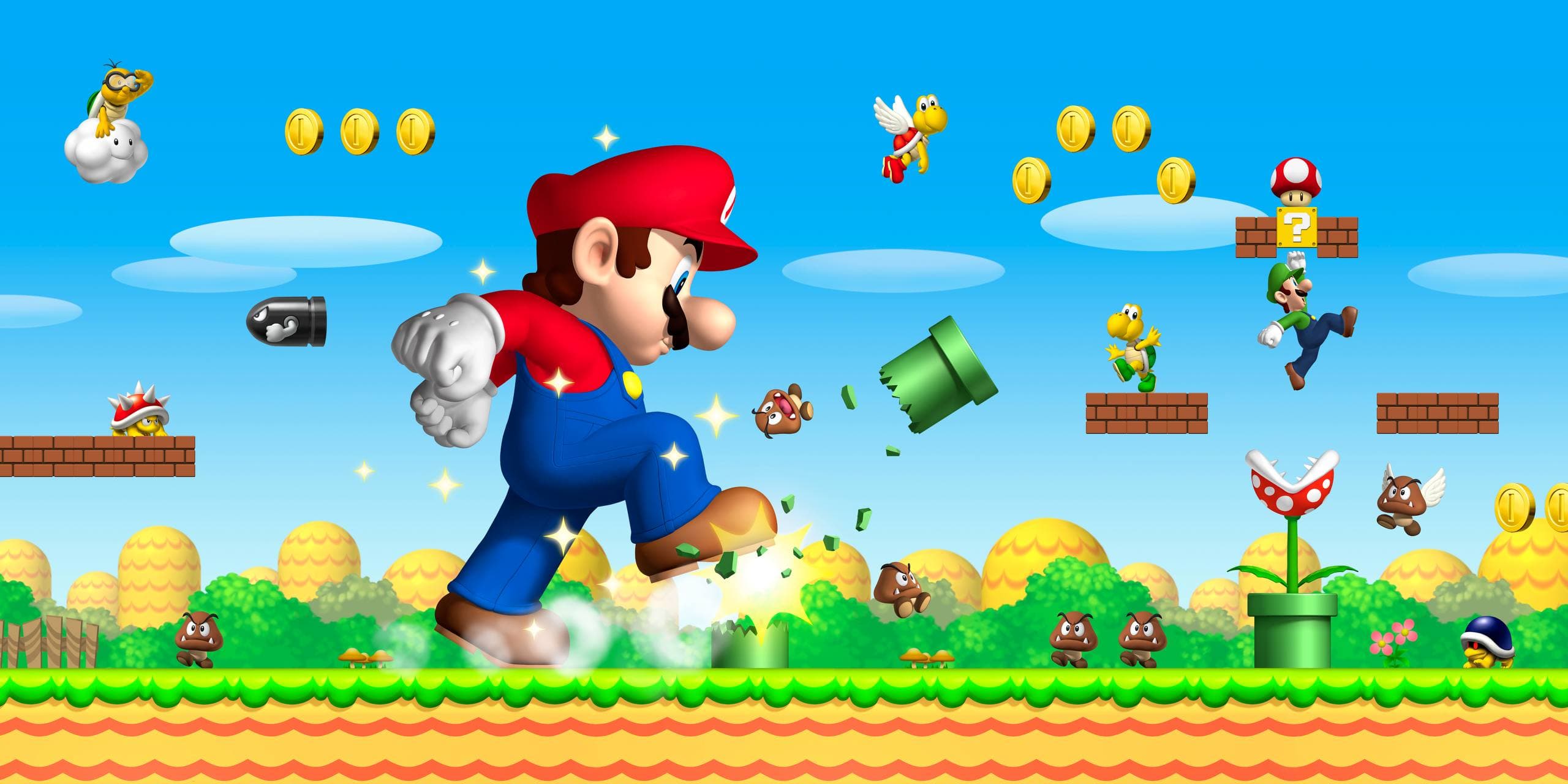 New Super Mario Bros. Theme Song Gameplay Screenshot 1