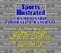 Sports Illustrated - Championship Football & Baseball Gameplay Screenshot 2