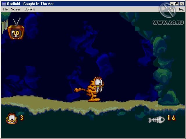 Garfield - Caught in the Act ROM Gameplay Screenshot 2