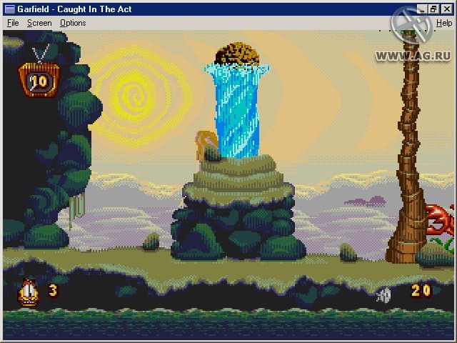 Garfield - Caught in the Act ROM Gameplay Screenshot 1