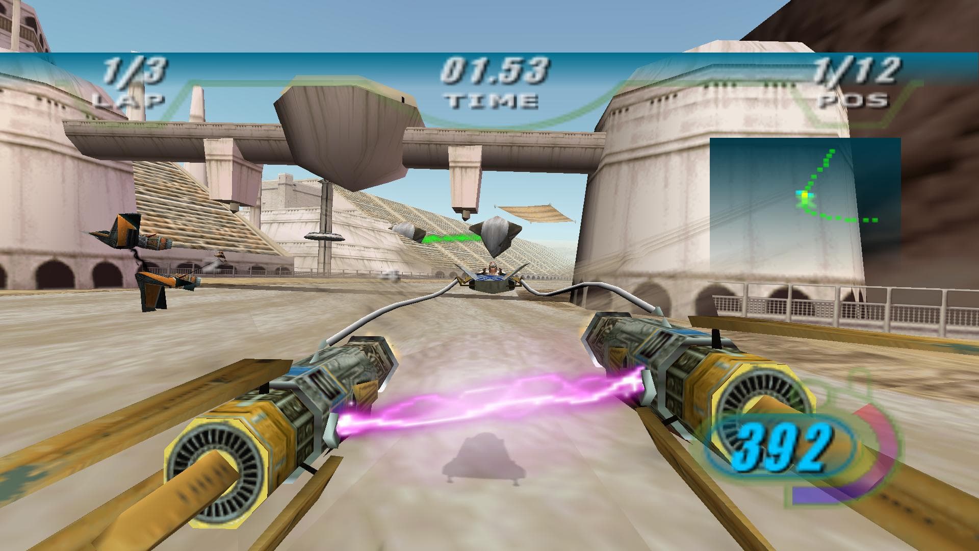 Star Wars Episode I - Racer ROM Gameplay Screenshot 2