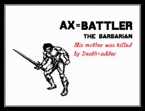 Ax Battler - A Legend of Golden Axe — ROM para Game Gear