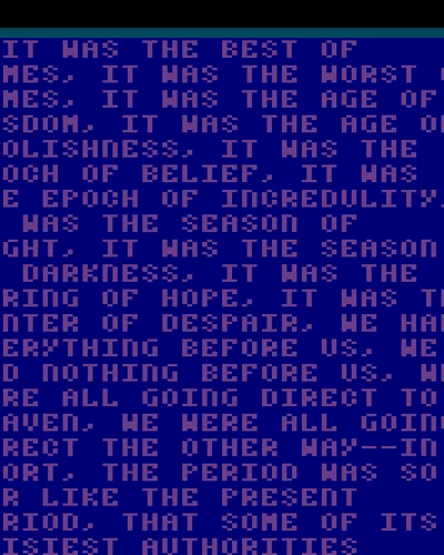 Column Text Kernel V1 — ROM para Atari