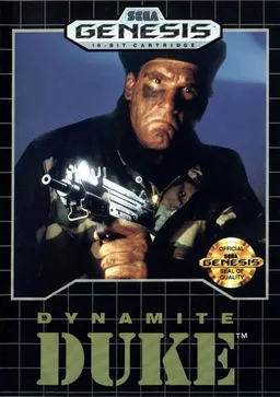 Dynamite Duke — ROM para Mega Drive — Screenshot da capa