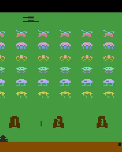 Multi-Color Space Invaders Space Invaders Hack — ROM para N64 — Screenshot da capa
