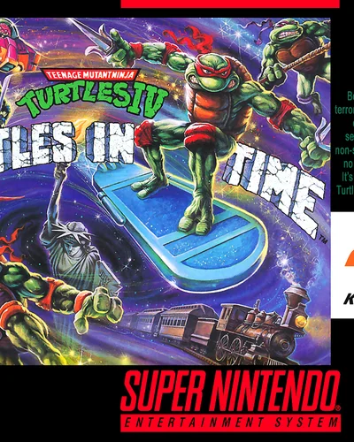 teenage-mutant-ninja-turtles-iv-turtles-in-time-usa-1992-beat-em-up-super-nes — ROM para Game Boy — Screenshot da capa